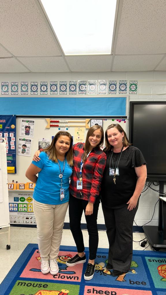 first grade team, Ms. Perez, Ms. Montes and Ms. Elmes